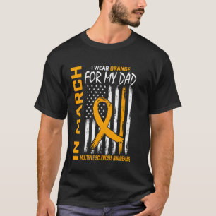 Camiseta Em Março Usamos Laranja Pelo Meu Pai Esclerose Múl