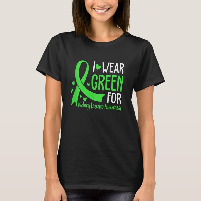 Camiseta Em Março Usamos Verde Conscientização sobre Doença (Frente)