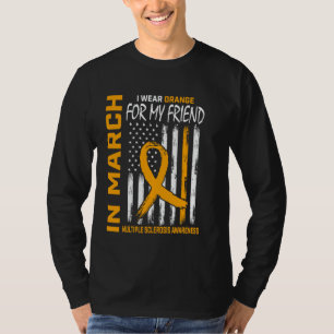 Camiseta Em Março Uso Laranja Para O Meu Amigo Esclerose Mú