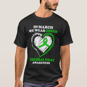 Camiseta Em março, Vestimos a Consciência do Cerebral Verde