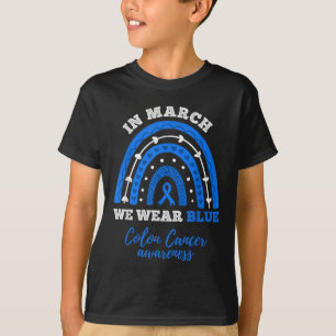 Camiseta Em março, Vestimos o Cancer do Colorretal Azul no