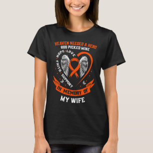 Camiseta Em Memória da Consciência da Leucemia da Esposa