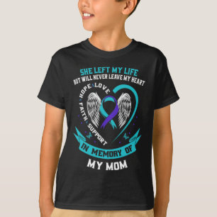 Camiseta Em memória da minha mãe Perda de Mãe Suicida Aware