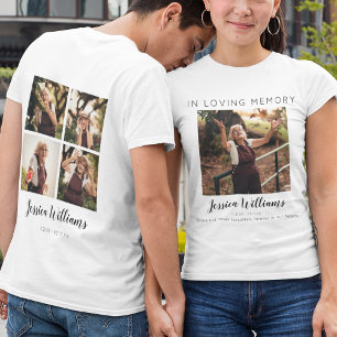 Camiseta Em memória de amor 5 Colagem de Fotografias Me