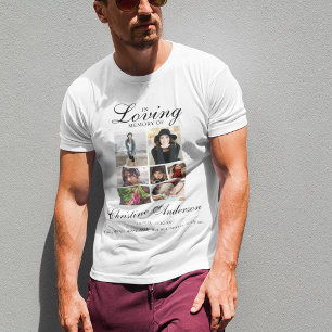 Camiseta Em memória de amor   Memorial da Colagem de Fotogr