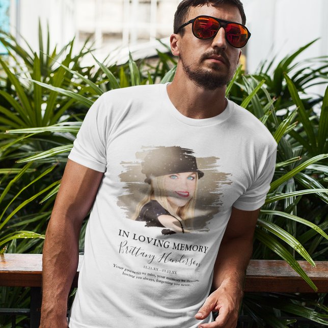 Camiseta Em memória de amor | Memorial de Fotografias (Criador carregado)