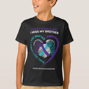 Camiseta Em Memória De Eu Sinto Saudade Do Meu Irmão Preven