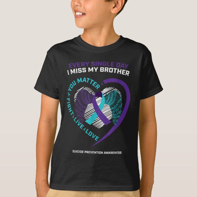 Camiseta Em Memória De Eu Sinto Saudade Do Meu Irmão Preven (Frente)