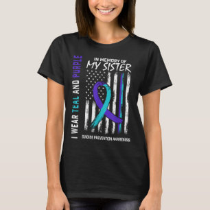Camiseta Em Memória de Minha Irmã Prevenção Conscientização