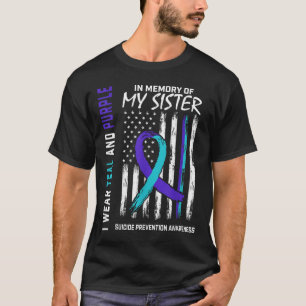 Camiseta Em Memória de Minha Irmã Prevenção Conscientização