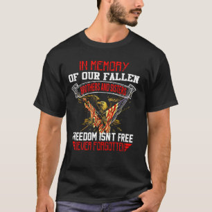 Camiseta Em Memória De Nossos Irmãos Falsos Irmãs Liberdade