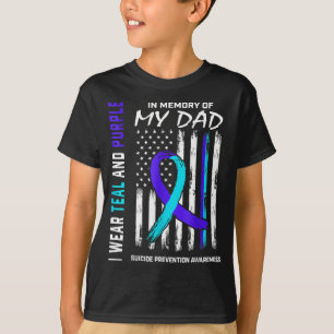 Camiseta Em Memória de Papai Conscientização sobre Prevençã