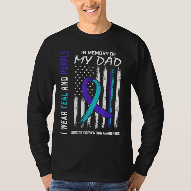 Camiseta Em memória do assistente de prevenção de suicídio  (Frente)
