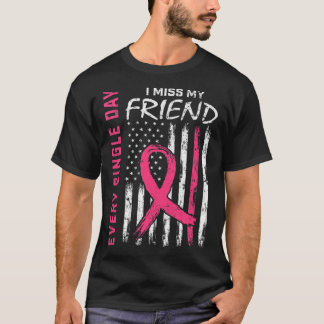 Camiseta Em Memória do Cancer da Mama Amigo Sinalizador B
