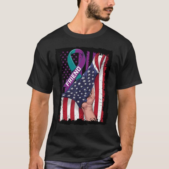 Camiseta Em memória do meu amigo Suicídio Consciência Ameri (Frente)