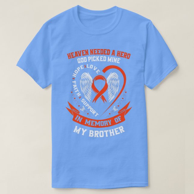 Camiseta Em memória do meu irmão Leucemia Memoria da Consci (Frente do Design)