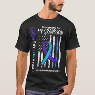 Camiseta Em Memória do Meu Neto Conscientização sobre Suicí