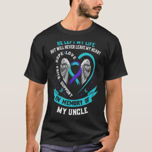 Camiseta Em memória do meu tio Sensibilização Suicida Perda