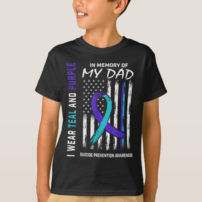 Camiseta Em Memória do Papai Conscientização Prevenção de S (Frente)
