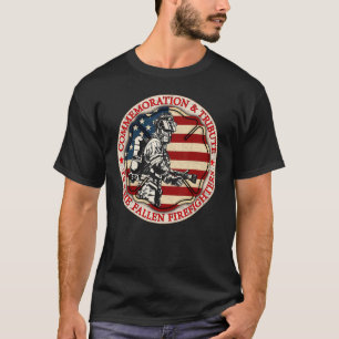 Camiseta Em Memória e Honra dos Bombeiros Lembrando Th