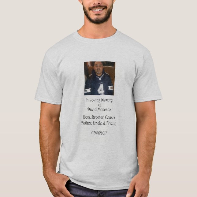 Camiseta Em memória Loving de David Moncada 2 (Frente)