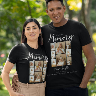 Camiseta Em Memória Querida   8 Colagem de Fotos Memorial