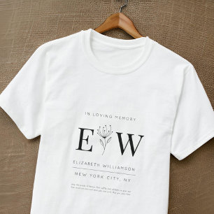 Camiseta Em Memorial Memorial Memorial Modern Cote Folhagem