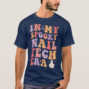 Camiseta Em Meu Disparate Nail Tech Era Halloween Engraçado