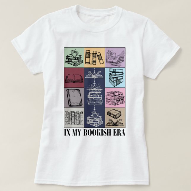 Camiseta Em Meu Leitor De Livros Fofo (Frente do Design)