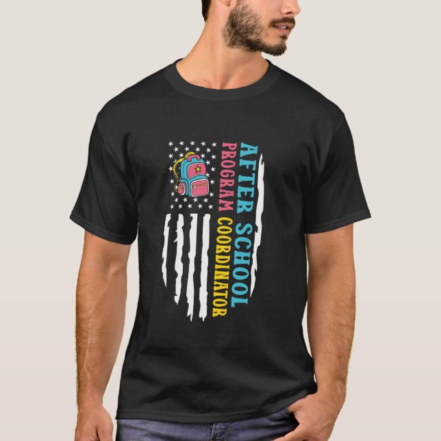 Camiseta Em Meu Programa De Pós-Escola Coordenador American (Frente)