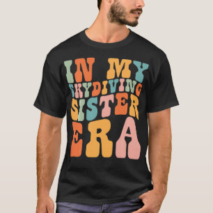 Camiseta Em meu Skydiving Sister Era Retro para Irmãs Mulhe