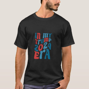 Camiseta Em Meu Trump Era 2024 Groovy Leva A América De Vol