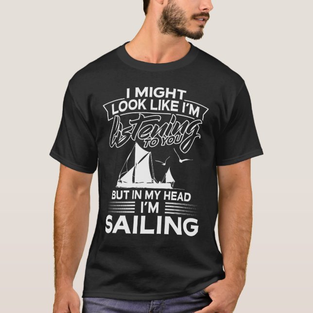 Camiseta Em minha cabeça eu estou navegando (Frente)