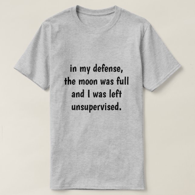Camiseta em minha defesa, (Frente do Design)