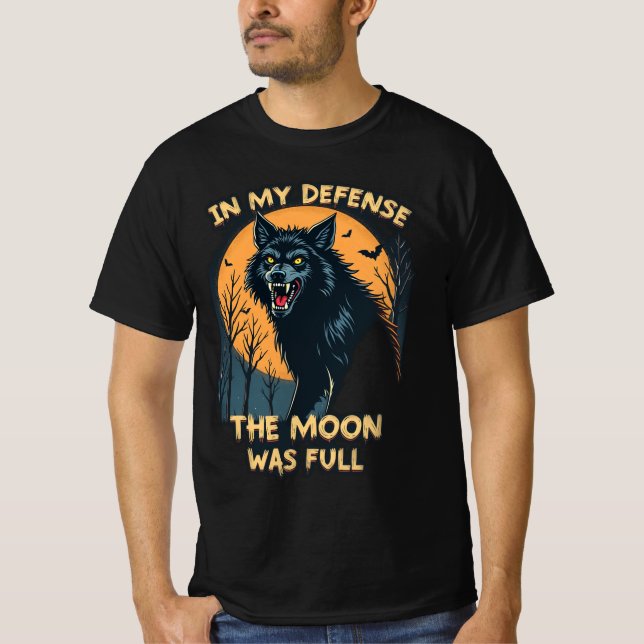 Camiseta Em Minha Defesa, A Lua Era Cheio De Homens De Hall (Frente)