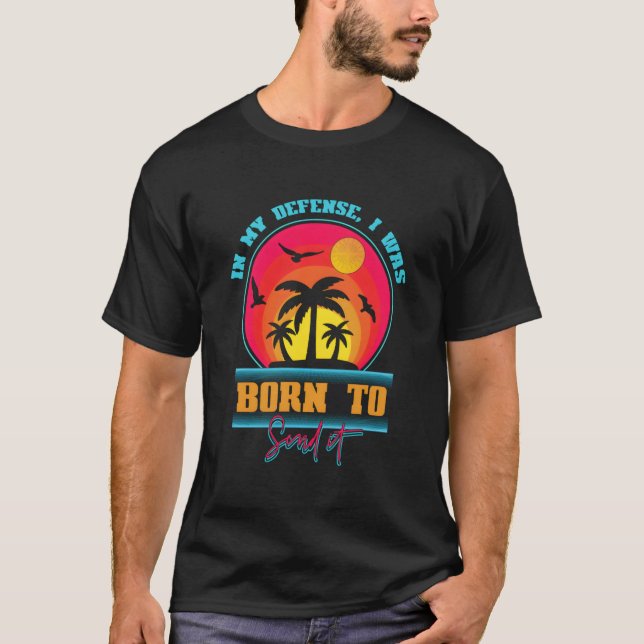 Camiseta Em Minha Defesa Eu Estava Nascer De Enviá-Lo Retro (Frente)