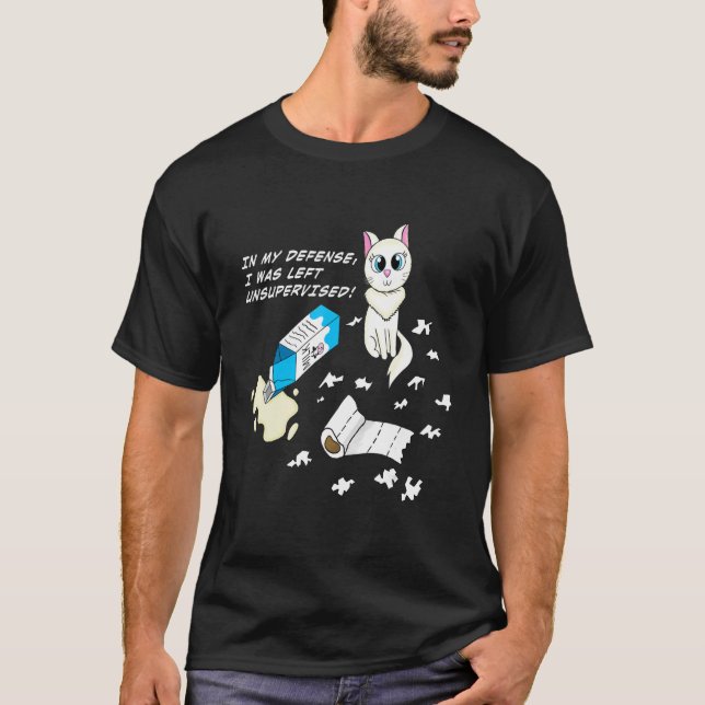 Camiseta Em Minha Defesa Eu Fui Deixado Sem Supervisão (Frente)