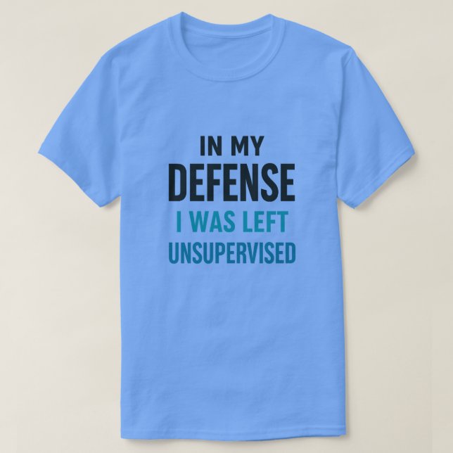 Camiseta em Minha Defesa Eu Fui Deixado Sem Supervisão Dive (Frente do Design)