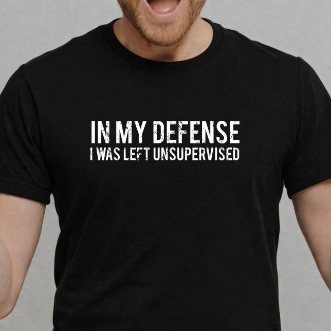 Camiseta Em Minha Defesa Eu Fui Deixado Sem Supervisão Engr (Criador carregado)
