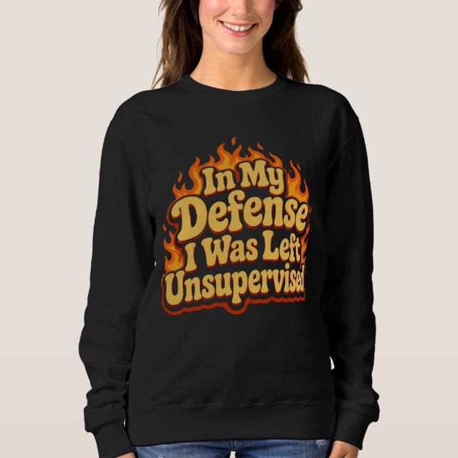 Camiseta Em Minha Defesa Eu Fui Deixado Sem Supervisão Flam (Frente)