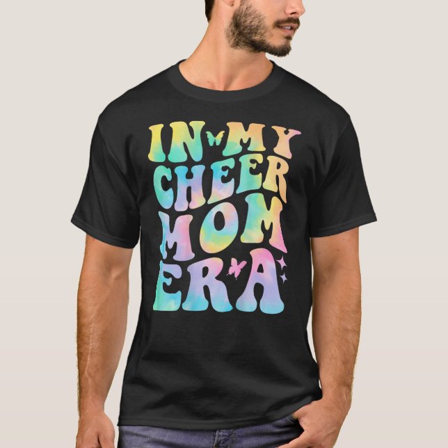 Camiseta Em Minha Mãe Era Tie Dye Cheerhead Esporte Mãe (Frente)