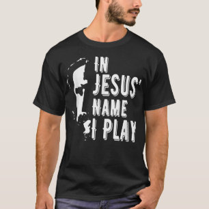 Camiseta Em Nome de Jesus Eu Atuo Atleta Cristão e Músico