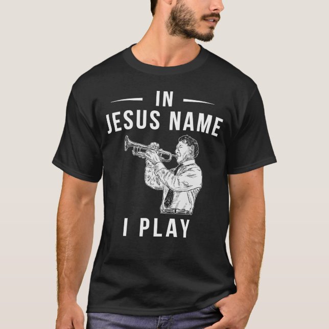 Camiseta Em nome de Jesus, eu sopro o trompete! (Frente)