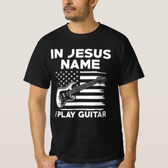 Camiseta Em Nome De Jesus Eu Toco Violão (Frente)