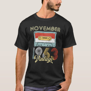Camiseta Em novembro de 1963 cassete de banda magnética do