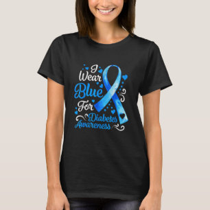 Camiseta Em Novembro Usamos Laço Azul Conscientização do Di