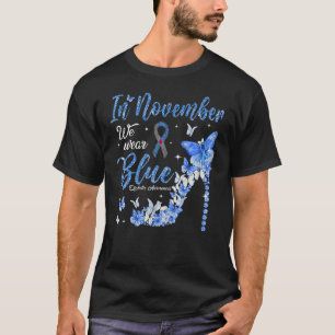 Camiseta Em novembro Vestimos a consciência azul do diabete