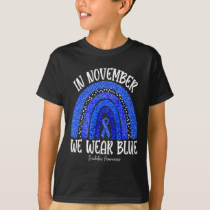 Camiseta Em novembro, Vestimos a consciência da diabetes az