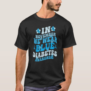 Camiseta Em novembro, Vestimos a consciência da diabetes az