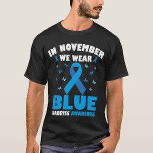 Camiseta Em novembro, Vestimos a consciência da diabetes az